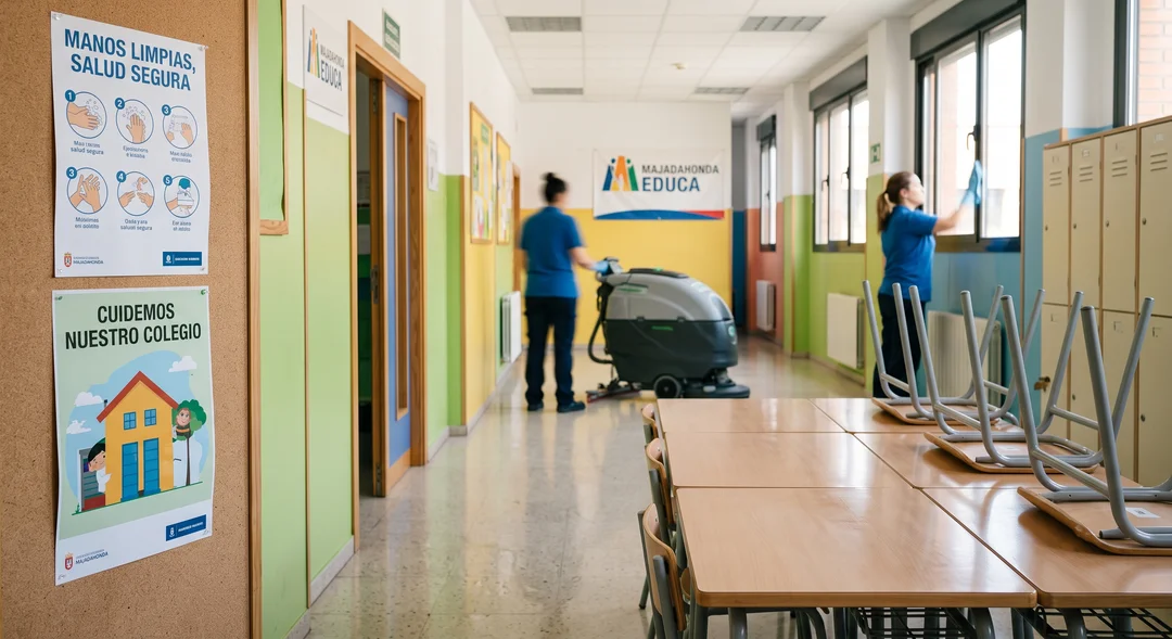 La limpieza de colegios en Madrid
