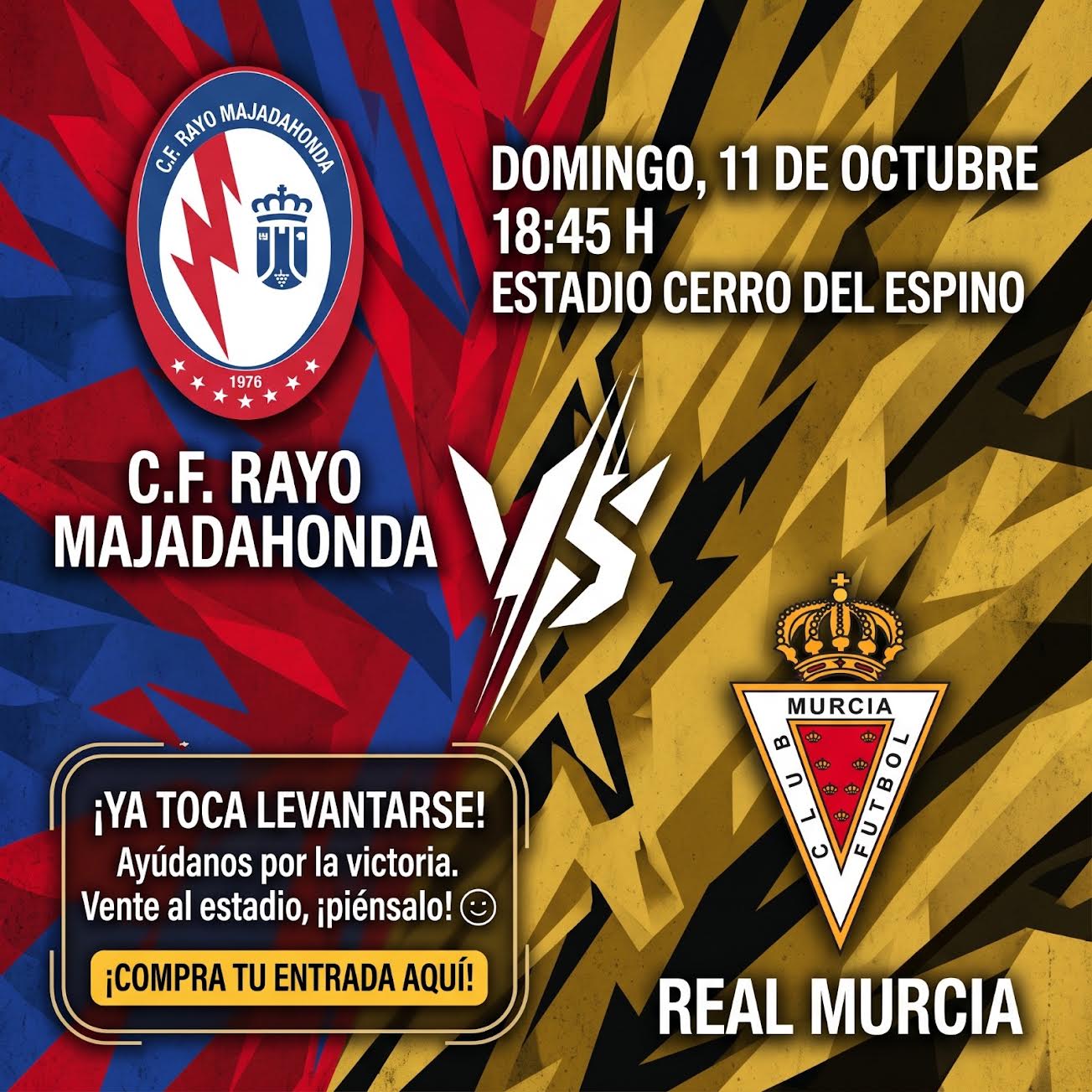 El Real Murcia visita por primera vez el Cerro: análisis del Rayo Majadahonda y de los futbolistas que jugaron en ambos equipos