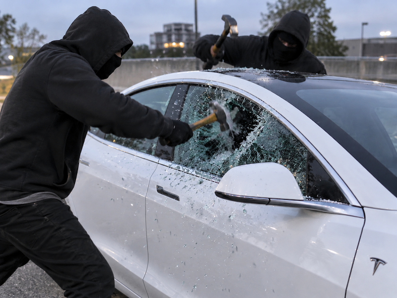 Carta de un testigo a la alcaldesa de Majadahonda: los ladrones encapuchados que asaltaron a martillazos un coche de empresarias chinas